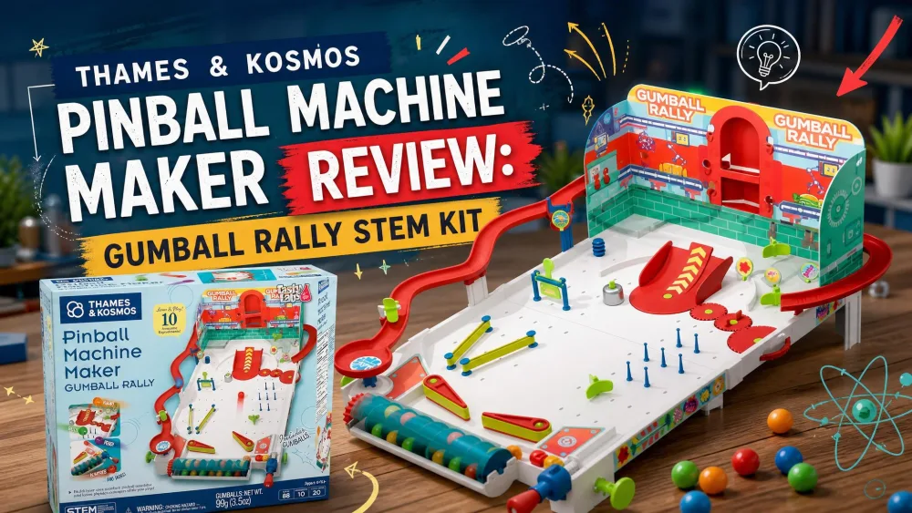 Thames & Kosmos Pinball Machine Maker Review: Gumball Rally STEM Kit